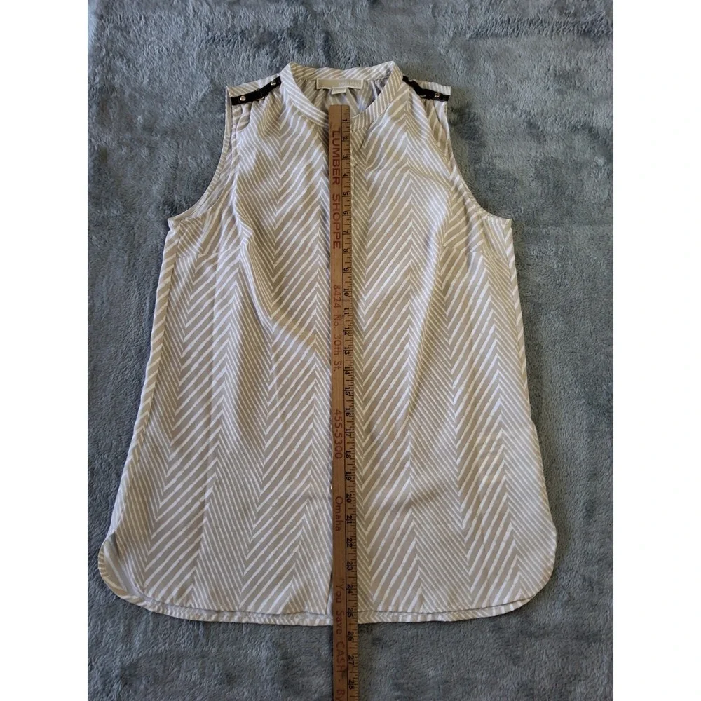 Women's‎ Michael Kors Sz Small Sleeveless Blouse Top Striped Preppy